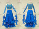 Blue classic waltz dance gowns made-to-measure Standard dance team dresses crystal BD-SG4137