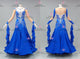 Blue fashion prom performance gowns latest tango dance dresses lace BD-SG4308