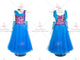 Blue simple ballroom champion costumes big size ballroom champion gowns store BD-SG3441