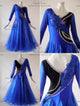 Blue beautiful waltz performance gowns beads ballroom dance team costumes supplier BD-SG3732