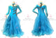Blue brand new waltz performance gowns hand-tailored Smooth dance competition dresses velvet BD-SG3810