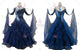 Blue brand new tango dance competition dresses female homecoming dance team gowns velvet BD-SG3822