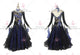 Blue brand new waltz performance gowns modern prom champion gowns flower BD-SG3803