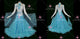 Blue newest prom performance gowns contemporary waltz dancing dresses applique BD-SG4408