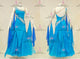 Blue newest prom performance gowns unique Standard dancing dresses flower BD-SG4388