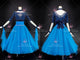 Blue retail ballroom champion costumes beautiful Smooth dancing costumes producer BD-SG3352