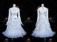 Blue simple ballroom champion costumes luxurious Standard practice dresses promotion BD-SG3434