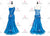 Blue Rhinestone Dance Costumes Ballroom Dancing Dress BD-SG4015