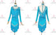 Blue cheap rhythm dance dresses juvenile swing performance dresses applique LD-SG2333