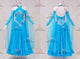 Blue classic waltz dance gowns professional homecoming dance competition gowns chiffon BD-SG4140