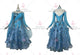 Blue brand new waltz performance gowns high quality ballroom dancing gowns chiffon BD-SG3805