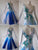 Blue Womens Rhinestones Satin Ballroom Costumes Tango BD-SG3757