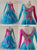 Blue and Pink Girls Swarovski Flower Ballroom Costumes Performance BD-SG3716
