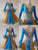 Blue and Yellow Female Rhinestones Flower Ballroom Costumes Viennese Waltz BD-SG3736