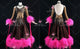 Brown And Pink inexpensive waltz dance competition dresses big size homecoming dance dresses satin BD-SG4633
