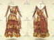 Brown newest prom performance gowns customized ballroom competition costumes lace BD-SG4379