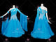 Blue simple ballroom champion costumes hot sale prom dancesport gowns online BD-SG3460