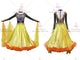 Blue And Yellow simple ballroom champion costumes personalize Smooth dance costumes shop BD-SG3490