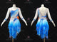 Blue And White discount rhythm dance dresses harmony salsa dance dresses crystal LD-SG2435