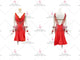 Red hot sale rhythm dance dresses newest rhythm dance costumes fringe LD-SG2374
