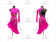 Pink hot sale rhythm dance dresses professional salsa dancing clothing flower LD-SG2404