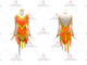 Orange And Yellow hot sale rhythm dance dresses custom rhythm dancesport costumes applique LD-SG2380