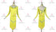 Yellow discount rhythm dance dresses personalized salsa competition dresses sequin LD-SG2365