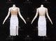 White discount rhythm dance dresses high quality swing stage skirts applique LD-SG2426