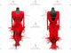 Red hot sale rhythm dance dresses harmony salsa champion dresses lace LD-SG2407