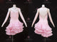 Pink hot sale rhythm dance dresses contemporary swing dance competition dresses feather LD-SG2456