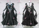 Black long waltz dance gowns new collection prom dance team gowns crystal BD-SG4244