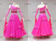 Pink long waltz dance gowns lady waltz dancing gowns swarovski BD-SG4254