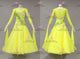 Yellow long waltz dance gowns custom made waltz dancing dresses applique BD-SG4249
