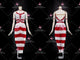Red And White custom rumba dancing clothing casual swing practice gowns applique LD-SG2035