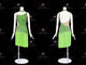 Green custom rumba dancing clothing newest rumba dance competition costumes chiffon LD-SG2047