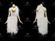 White custom rumba dancing clothing high quality swing dancing costumes fringe LD-SG2072