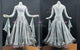 Silver luxurious prom dancing dresses chiffon tango stage gowns promotion BD-SG3562