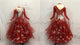 Red luxurious prom dancing dresses stoned ballroom practice gowns store BD-SG3553