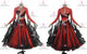 Black And Red contemporary Smooth dancing costumes cocktail ballroom dance team dresses velvet BD-SG4023