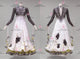 White classic Smooth dancing costumes hot sale waltz practice gowns sequin BD-SG4122