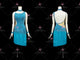 Blue custom rumba dancing clothing new collection salsa dancesport costumes beads LD-SG2050