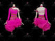 Purple custom rumba dancing clothing girls rhythm champion clothing crystal LD-SG2087