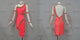 Orange customized rumba dancing clothing inexpensive rhythm stage costumes rhinestones LD-SG2111