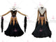 Black And Brown simple ballroom champion costumes lace prom dancesport dresses wholesaler BD-SG3479