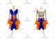 Blue And Orange hot sale rhythm dance dresses inexpensive salsa dance team costumes chiffon LD-SG2378