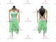 Green And White hot sale rhythm dance dresses personalize swing practice gowns fringe LD-SG2402
