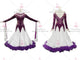 Purple And White simple ballroom champion costumes contemporary ballroom dancing gowns factory BD-SG3494
