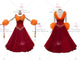 Red simple ballroom champion costumes female Smooth dance competition costumes dropshipping BD-SG3503