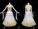 White simple ballroom champion costumes bespoke prom dance team gowns maker BD-SG3467