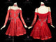 Red hot sale rhythm dance dresses juniors latin champion clothing velvet LD-SG2411